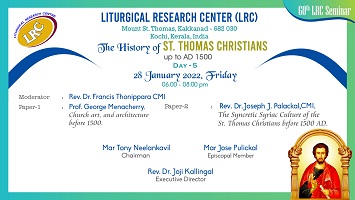 Webinar on The History of St. Thomas Christians on 28 Jan 2022