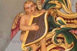 CMSI No.-007-15.6- Angel playing a Harp (Altar top right) 